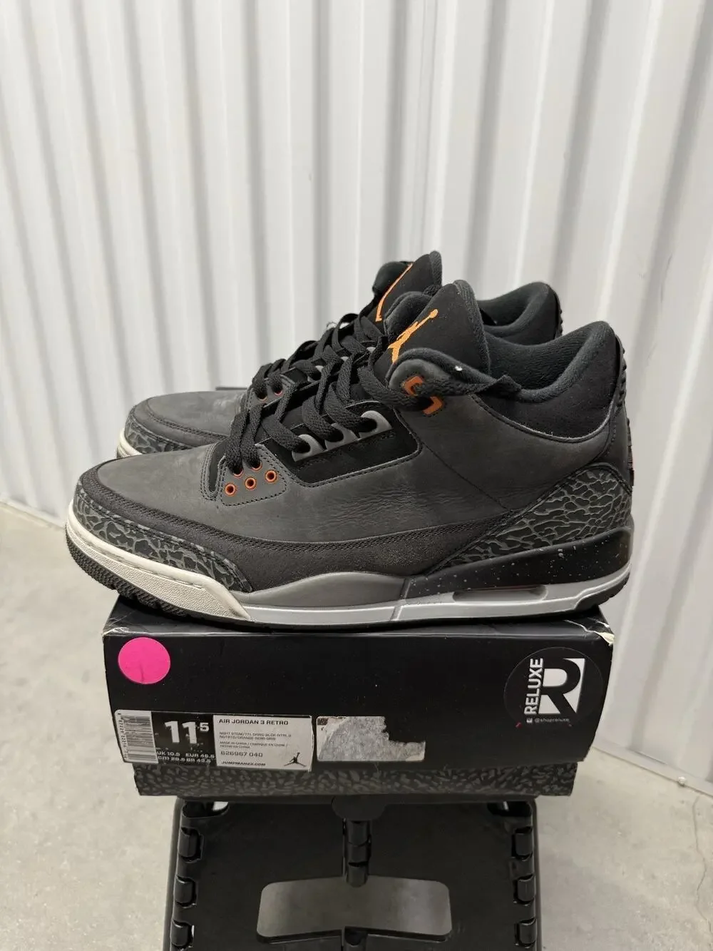 Nike Air Jordan 3 Fear Pack Nght Ttl Size 11.5 Men's - 626967-040